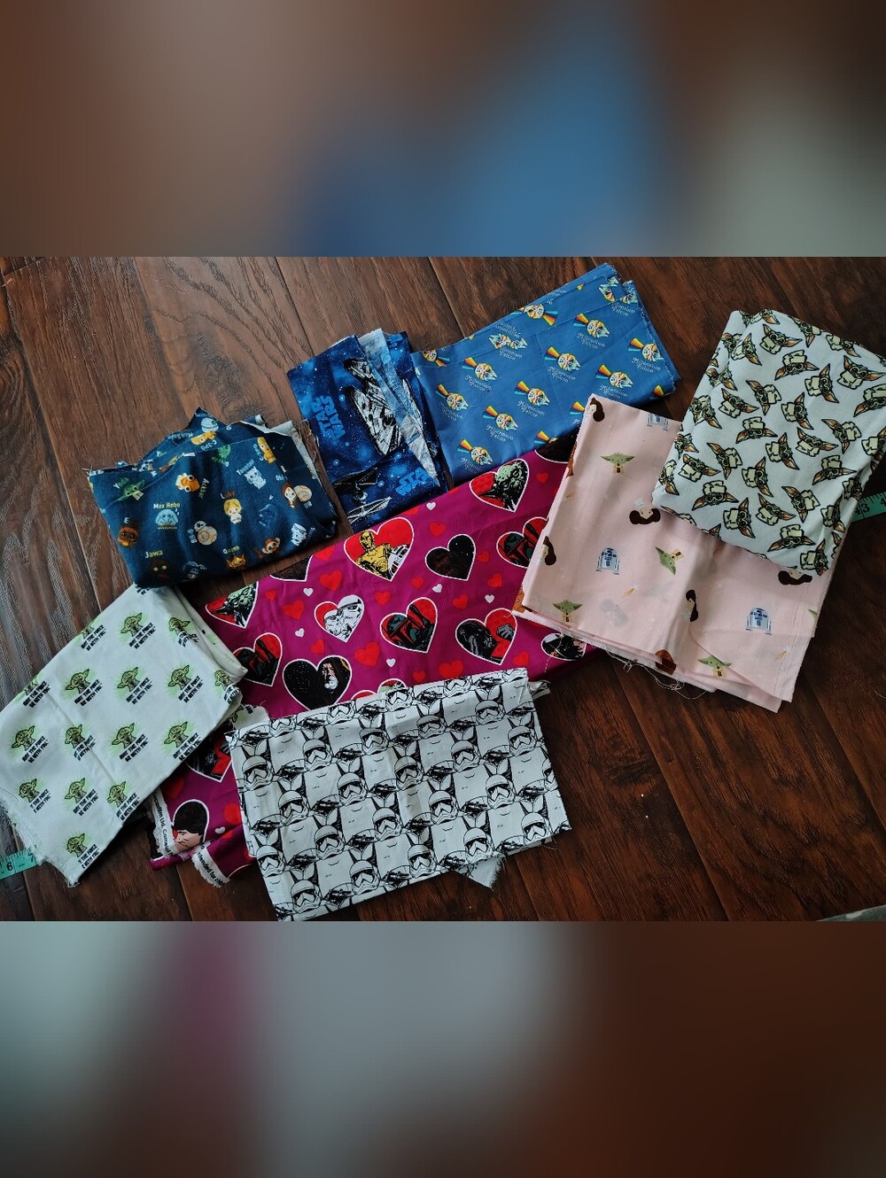 Star Wars Multi-Pattern Fabric Bundle - Blue, Pink, Black, White